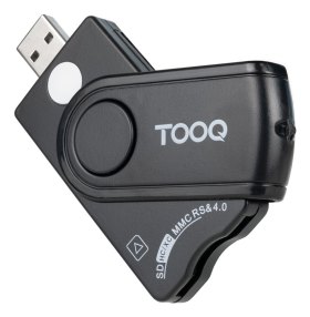 Lector tooq tarjetas inteligentes - dni electrónico - sim - sd - sf - usb - a - negro