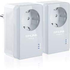 Pack x2 adaptadores de red linea electrica 500mbps powerline con enchufe tp - link