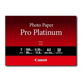 Papel fotografico canon pro platinum pt - 101 a2 20 hojas 300gr