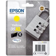 Cartucho tinta epson c13t35944010 amarillo xl durabrite ultra ink 35xl - 1900 paginas - candado