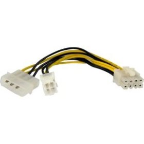Cable alimentacion placa - micro 4 pin hembra y molex a 8 pin macho startech
