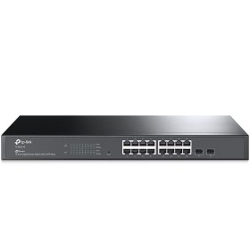 Swicht tp - link 16 puertos 10 - 100 - 1000mbps con 2 ptos sfp gestionable rack 19 pulgadas