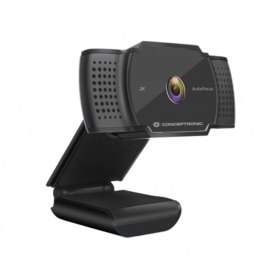 Webcam 2k conceptronic amdis02b 5mp - usb - 3.6mm - 30 fps - angulo vision 72º - enfoque automatico - microfono integrado