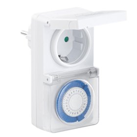 Programador silver electronic analógico - 24 horas - 3600w - 250v - 16a - 50hz - ip 44 - ajustanble 30 minutos - 24h