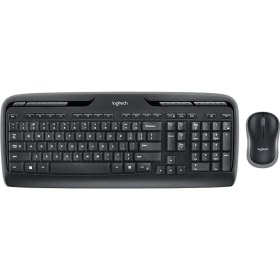 Teclado + mouse logitech mk330 wireless inalambrico negro ingles internacional