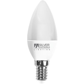 Bombilla led silver electronic vela decorativa 7w=70w - e14 - 5000k - 620 lm - luz fria - a+