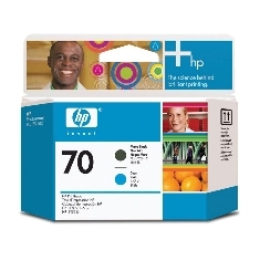 Cabezal impresion hp 70 c9404a cian - negro mate z2100 - z3100 - z3200
