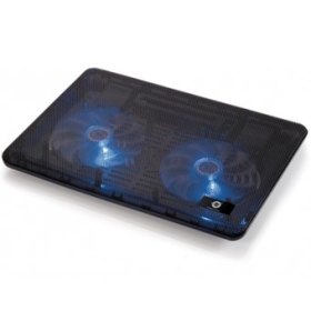 Soporte - base de refrigeracion conceptronic para portatiles hasta 15.6 pulgadas 2 ventiladores 125mm