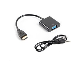 Adaptador lanberg hdmi macho - vga hembra + minijack 3.5mm hembra 20cm
