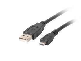 Cable usb lanberg 2.0 macho - micro usb macho 1m negro