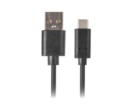 Cable usb lanberg 2.0 macho - usb tipo c macho quick charge 3.0 1m negro
