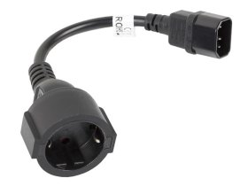 Cable lanberg adaptador iec 320 c14 - schuko cee7 hembra 20cm
