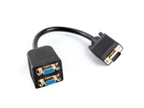 Adaptador lanberg vga - vga x2 20cm
