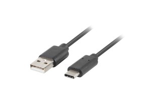 Cable usb lanberg 2.0 macho - usb tipo c macho 0.5m negro
