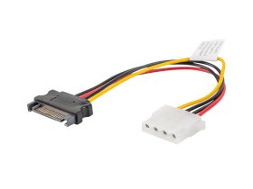 Cable alimentacion lanberg molex hembra - sata macho 15cm
