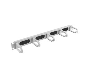 Organizador de cables lanberg 19 pulgadas con brush panel 5 rings - type b 1u gris