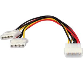 Duplicador cable de alimentacion atx equip conector molex 5.25 x2