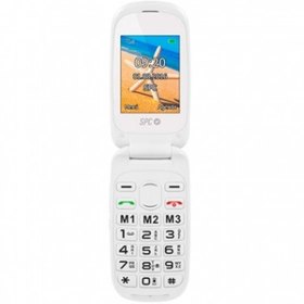 Telefono movil spc harmony white tipo tapa - dual sim - 24 - microsd - radio fm - bluetooth