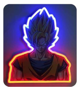 Mural lampara neon teknofun madcow entertainment dragon ball z goku saiyan 30 cm