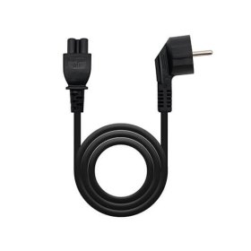 Cable alimentacion tipo trebol 1.5m nanocable negro corriente - acodado - schuko c5 - awg18