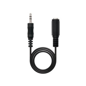 Cable audio jack - 3.5m a jack - 3.5h nanocable 3m - macho - hembra - negro