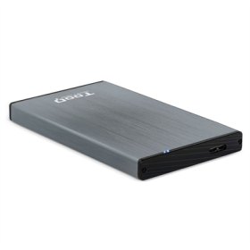 Caja externa tooq tqe - 2527g para hhd - ssd 2.5 pulgadas 9.5mm sata usb 3.0 gris