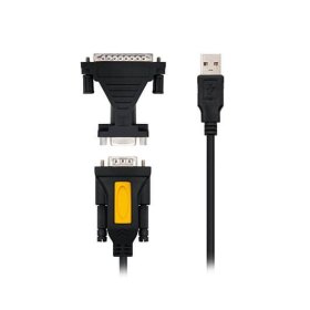 Cable conversor nanocable usb - a a rs232 1.8m - macho - macho - incluye adaptador db9(h) a db25(m)