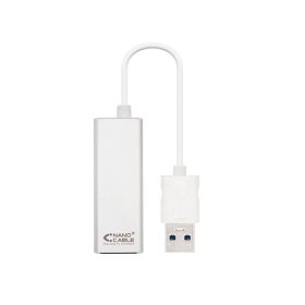 Cable conversor usb 3.0 a gigabit ethernet nanocable 10 - 100 - 1000mbps 15cm - macho - hembra - aluminio