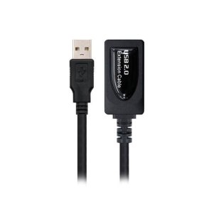Cable amplificador de señal usb nanocable macho a hembra negro 5m