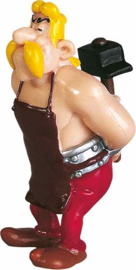 Figura plastoy asterix & obelix herrero esautomatix pvc