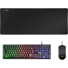 Kit teclado + raton mars gaming mcpx rgb negro + alfombrilla