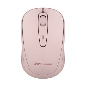 Phoenix m250 ratón inalámbrico 2.4 ghz receptor usb hasta 1600 dpi compatible con pc mac portátil color rosa