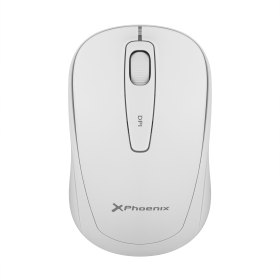 Phoenix m250 ratón inalámbrico 2.4 ghz receptor usb hasta 1600 dpi compatible con pc mac portátil color blanco