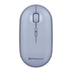 Phoenix rebble ratón inalambrico bluetooth y 2.4 ghz hasta 3 dispositivos con receptor usb clic silencioso para portátil notebook pc chomebook mac color azul