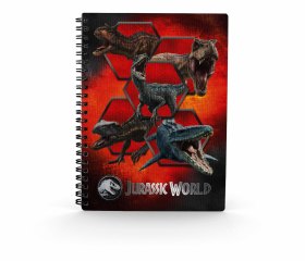 Libreta efecto 3d carnivorous jurassic world