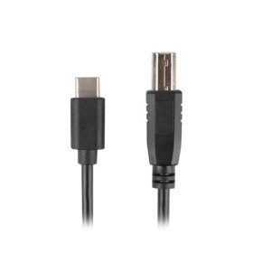Cable usb tipo c a usb 2.0 tipo b lanberg 1.8m - macho - macho - negro