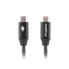 Cable usb tipo c lanberg 0.5m - macho - macho - carga rapida - negro