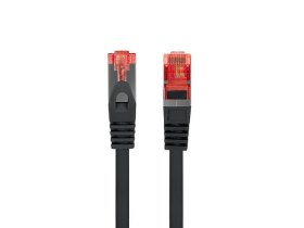 Cable red lanberg latiguillo cat.6 s - ftp lszh cu 0.5m negro fluke passed