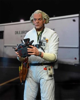 Figura neca back to the future - ultimate doc brown (1985) scale action figure
