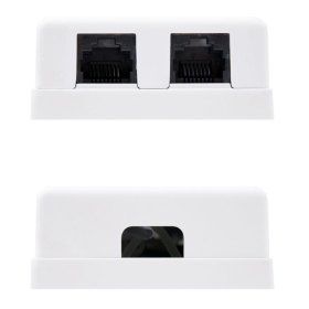 Roseta nanocable 2 tomas cat.6 utp rj45