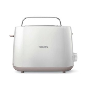 Tostadora philips daily collection hd2581 blanco 830w - 8 niveles - 2 ranuras dist.tamaño - bandeja migas