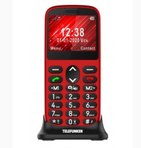 Telefono movil telefunken s420 senior phone - 2.31 pulgadas - rojo