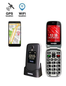 Telefono movil telefunken s560 senior phone - 2g - gps - 2.8 pulgadas - negro