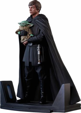 Figura diamond select toys star wars the mandalorian premier collection luke skywalker & grogu 1 - 7