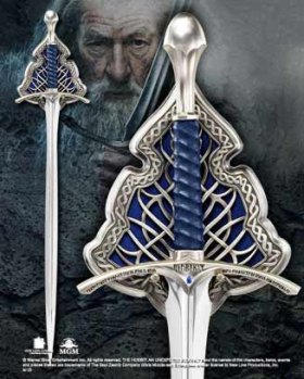 Replica espada the noble collection gandalf glamdring edición especial tamaño real de 120 cm en acero
