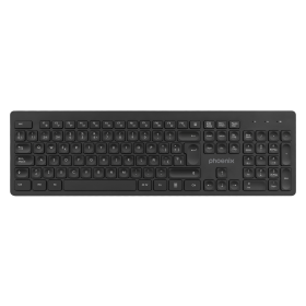 Teclado inalambrico qwerty phoenix k200 negro delgado