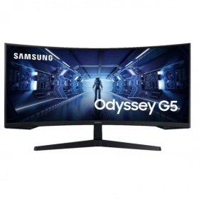 Monitor gaming led 34 pulgadas samsung odyssey g5 lc34g55twwpxen curvo - va - wqhd - dp - hdmi - 165hz - 1ms - vesa 75 x 75