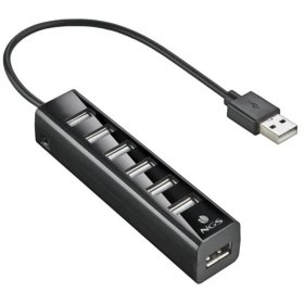 Hub 7 puertos usb 2.0 ngs tiny negro plug play - 480mbps