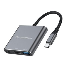 Hub usb tipo c conceptronic donn18g 1 x hdmi - 1 x usb 3.0 - 1 x usb tipo c - 100w