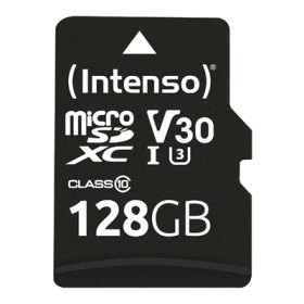Tarjeta memoria micro sd intenso 128gb profesional uhs - i cl10 + adaptador sd